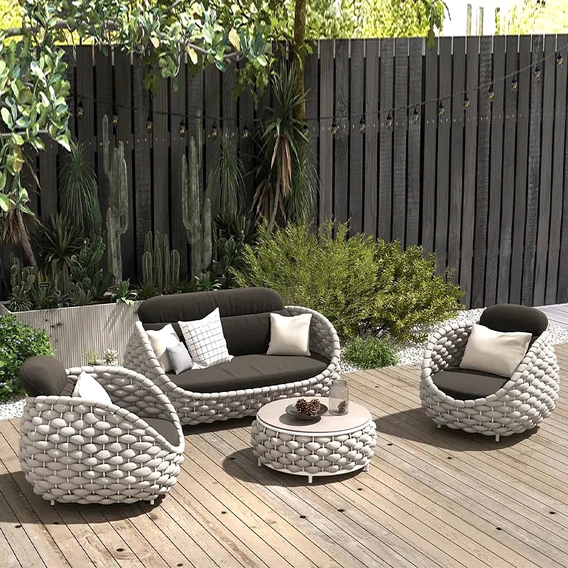 Woven Rattan Sofa