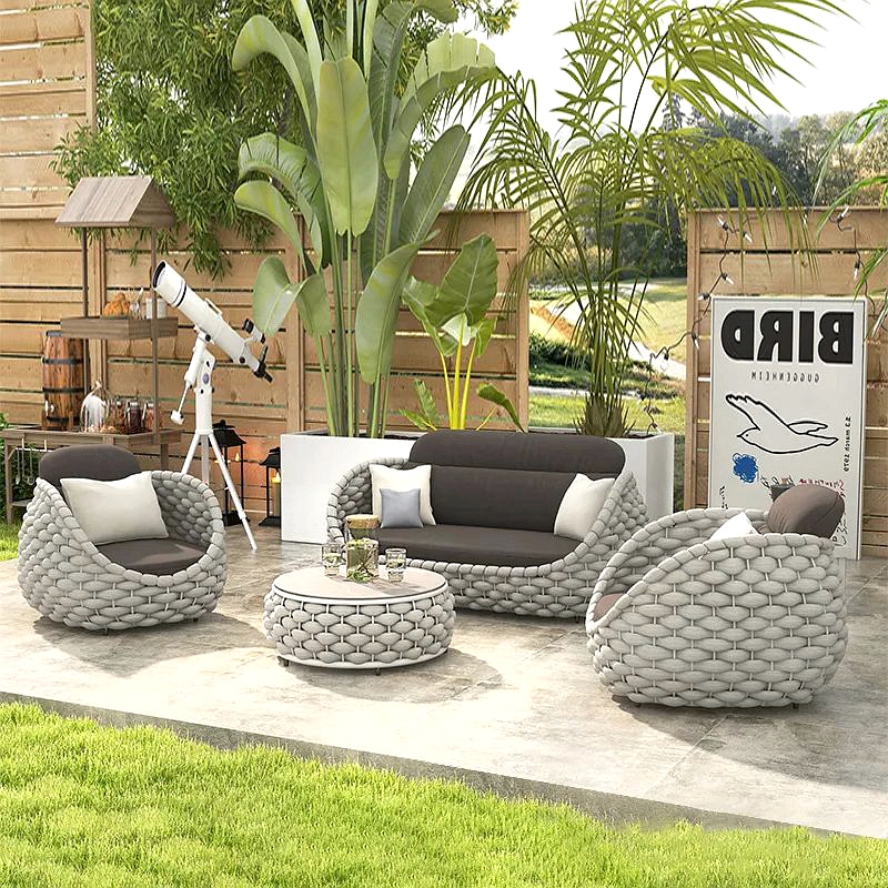 Woven Rattan Sofa