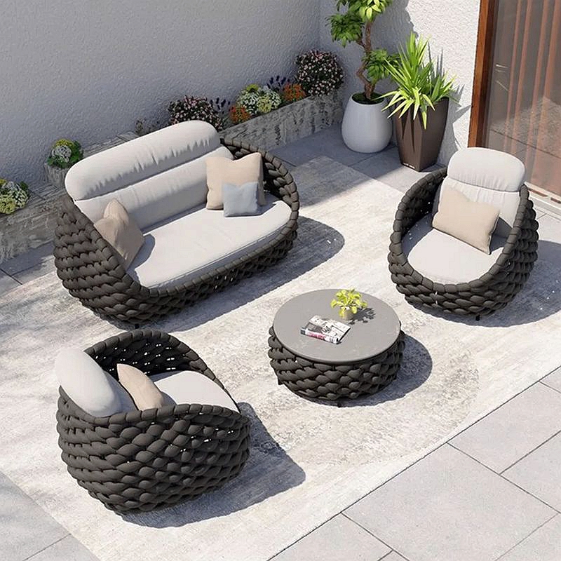 Woven Rattan Sofa